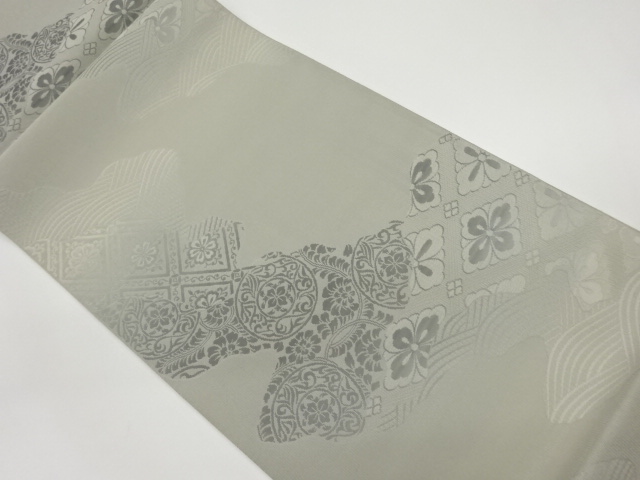 JAPANESE FUKURO OBI / WOVEN FLOWER CREST